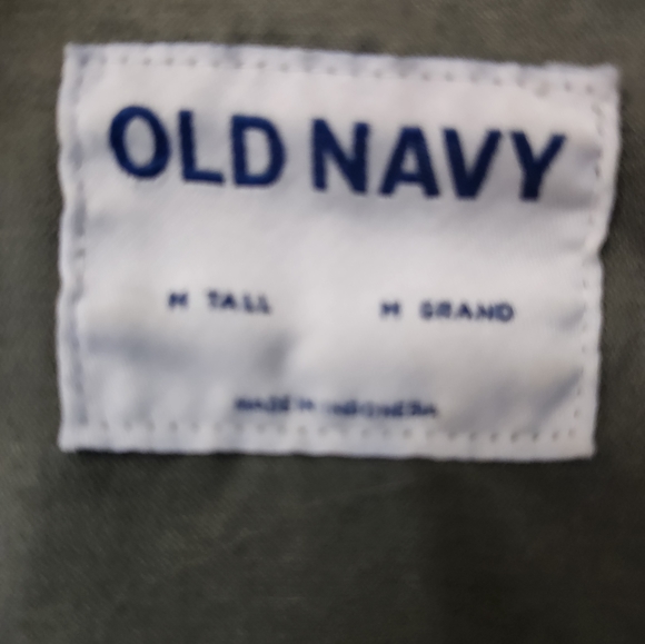 Womens Old Navy 100% Cotton Army Green Utility Jacket Size M Tall - Picture 4 of 5